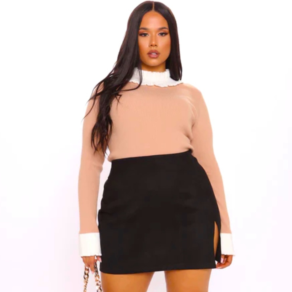 Class me up Ribbed Sweater-Nude